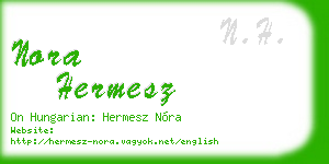 nora hermesz business card